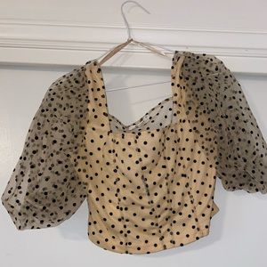 puffy short sleeve blouse